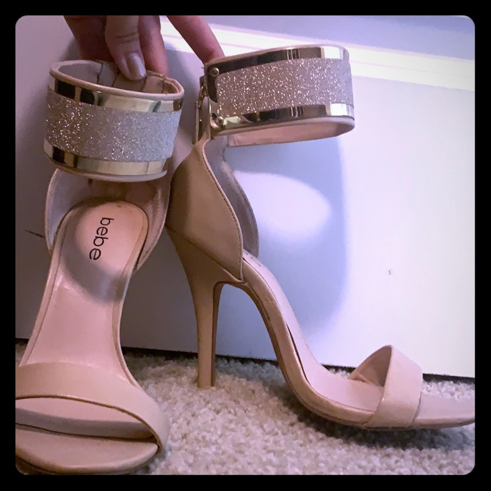 Bebe gold/tan/nude high heels. Size 6.5
